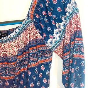 3/4 Sleeve printed romper